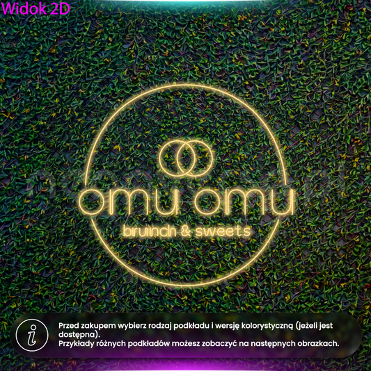 Omu Omu - wariant z okręgiem - neon LED