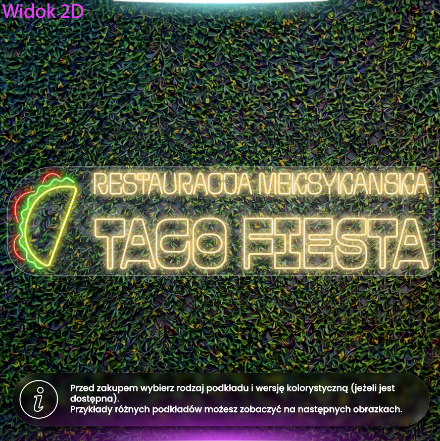 Restauracja Meksykańska Taco Fiesta - neon LED