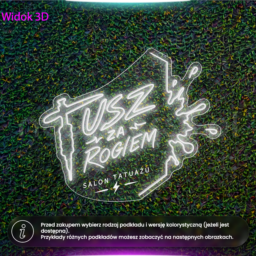 Tusz za rogiem - neon LED