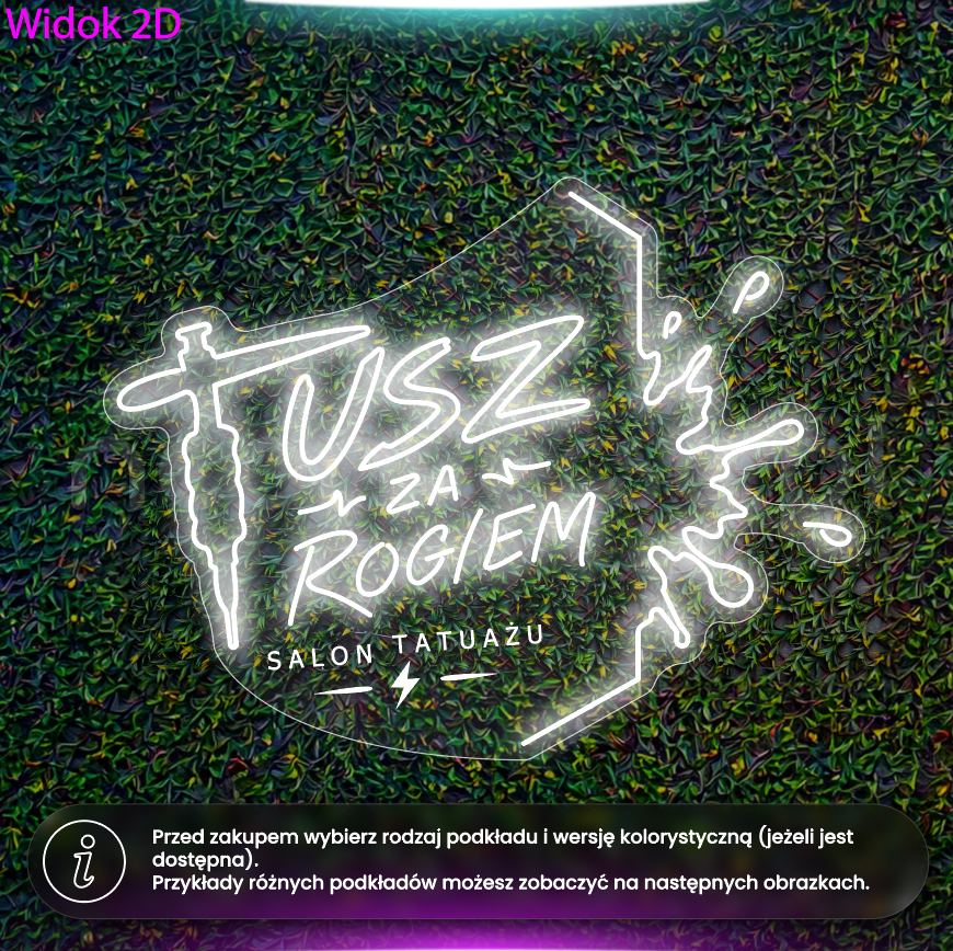 Tusz za rogiem - neon LED