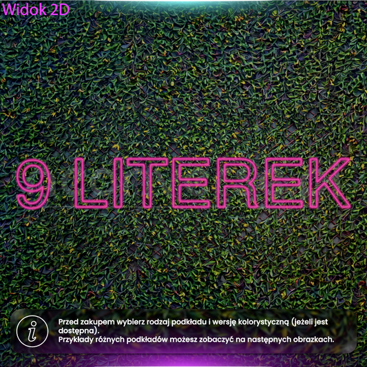 9 literek - neon LED