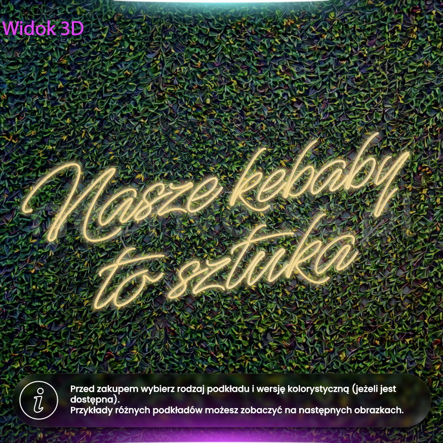 Nasze kebaby to sztuka - neon LED