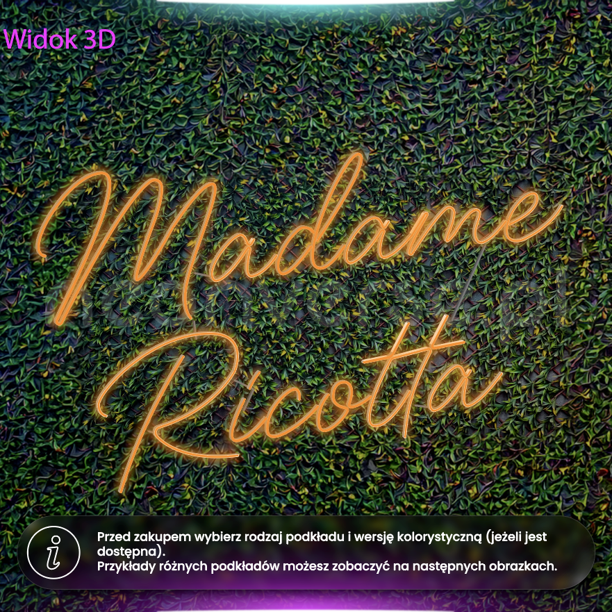Madame Ricotta - neon LED