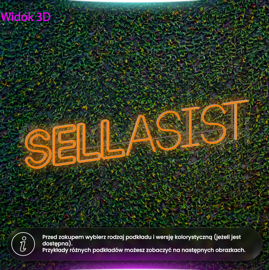 Sellasist - dwustronny neon LED z efektem halo