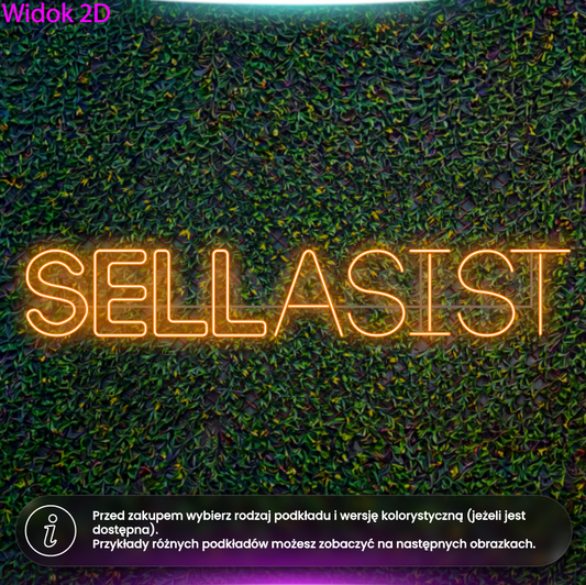Sellasist - dwustronny neon LED z efektem halo