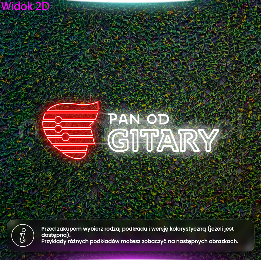 Pan od gitary - neon LED