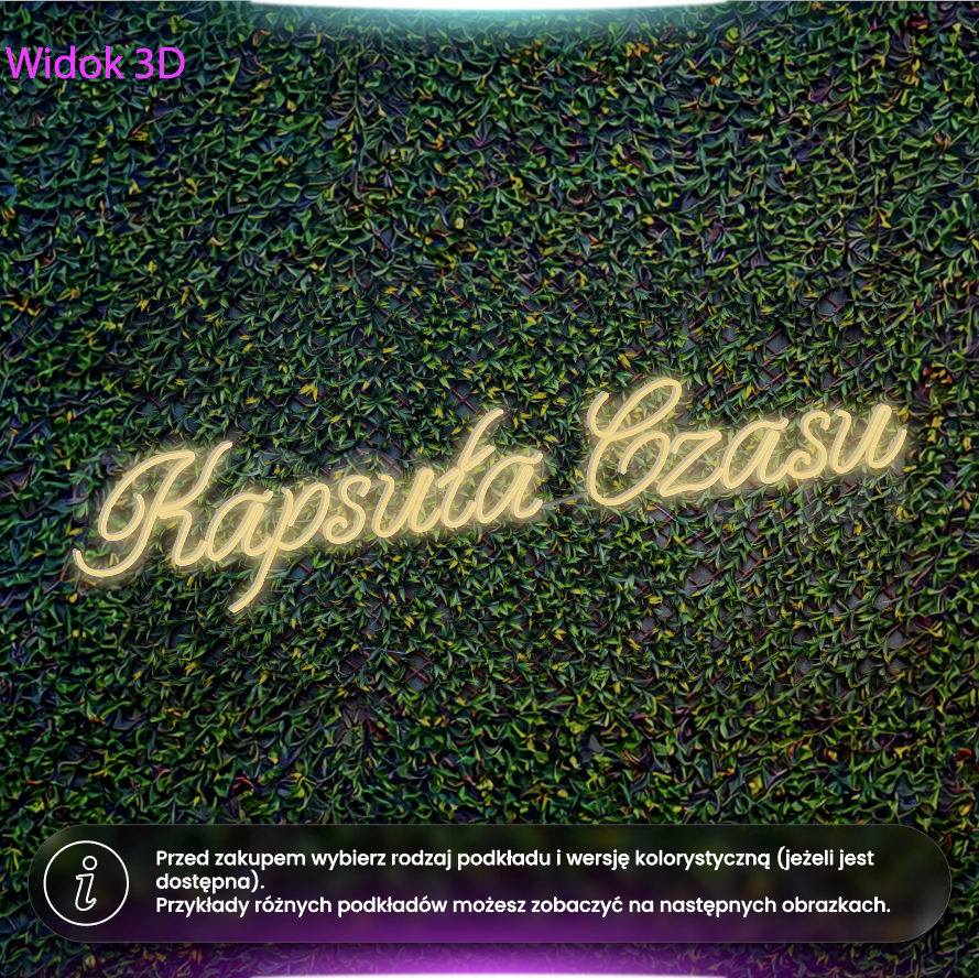 Kapsuła Czasu - neon LED
