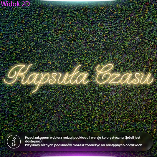 Kapsuła Czasu - neon LED