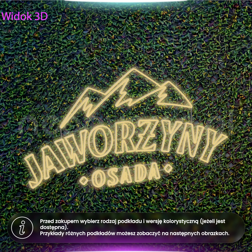 Jaworzyny Osada - neon LED [Nowa cena: 2129zł -> 1429zł!]