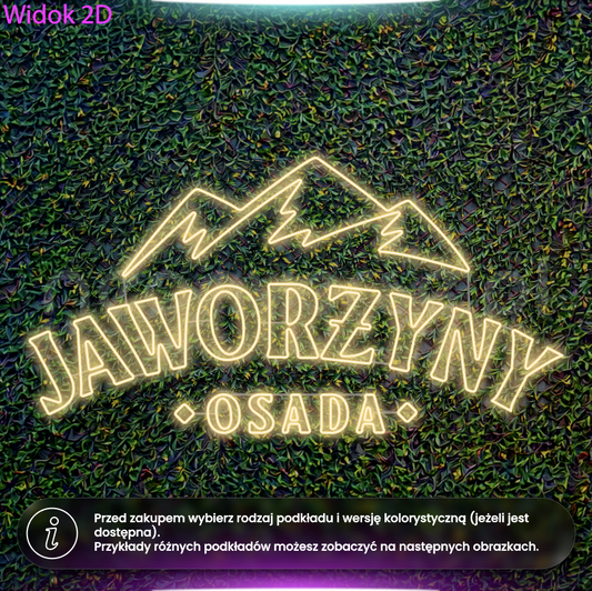 Jaworzyny Osada - neon LED [Nowa cena: 2129zł -> 1429zł!]