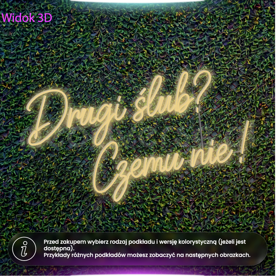 Drugi ślub? Czemu nie! -  neon LED