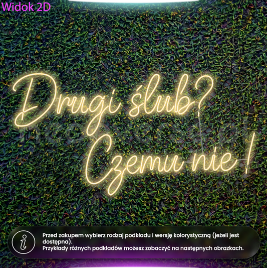 Drugi ślub? Czemu nie! -  neon LED