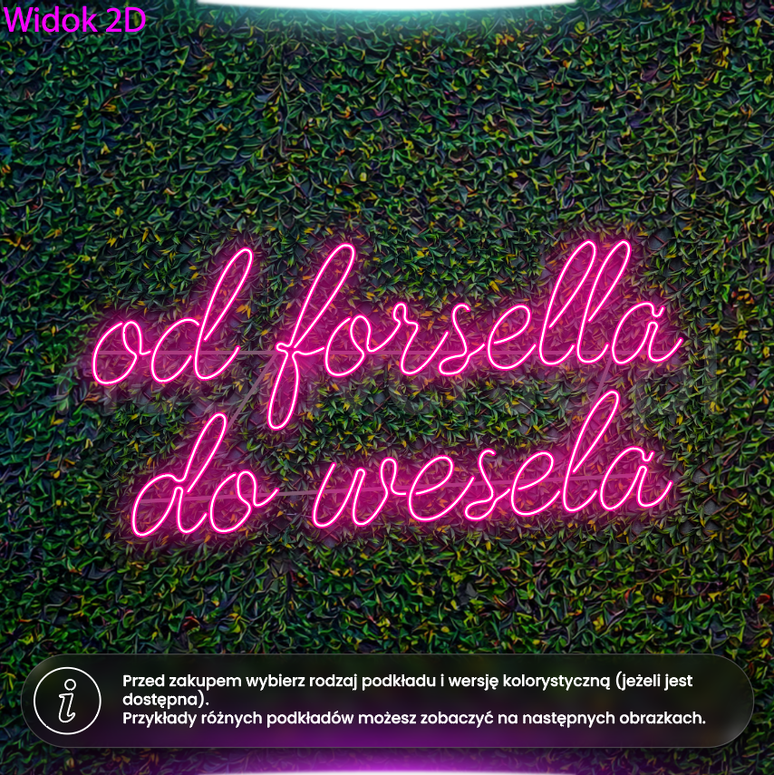 Od forsella do wesela - neon LED