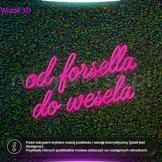 Od forsella do wesela - neon LED