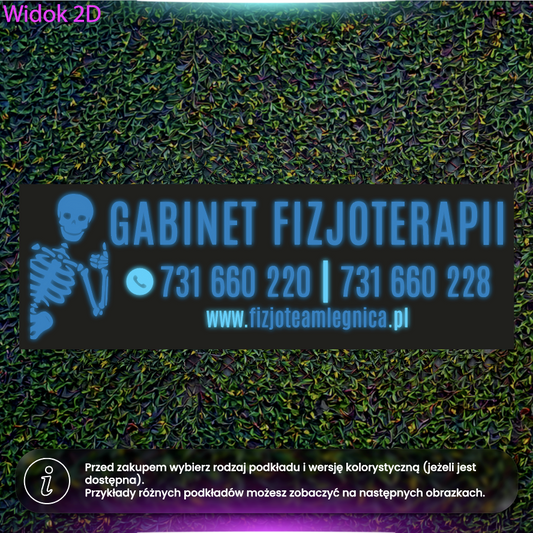 Gabinet Fizjoterapii - kaseton LED
