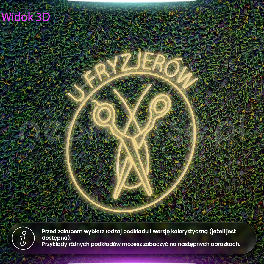 U Fryzjerów - neon LED