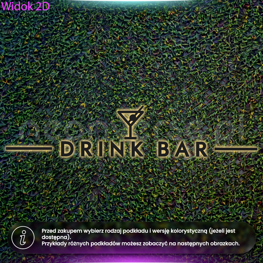 Drink Bar - litery halo