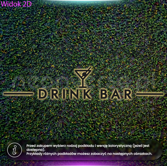 Drink Bar - litery halo