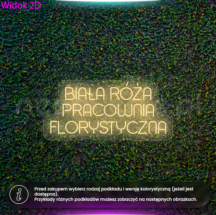 Biała Róża Pracownia Florystyczna - neon LED
