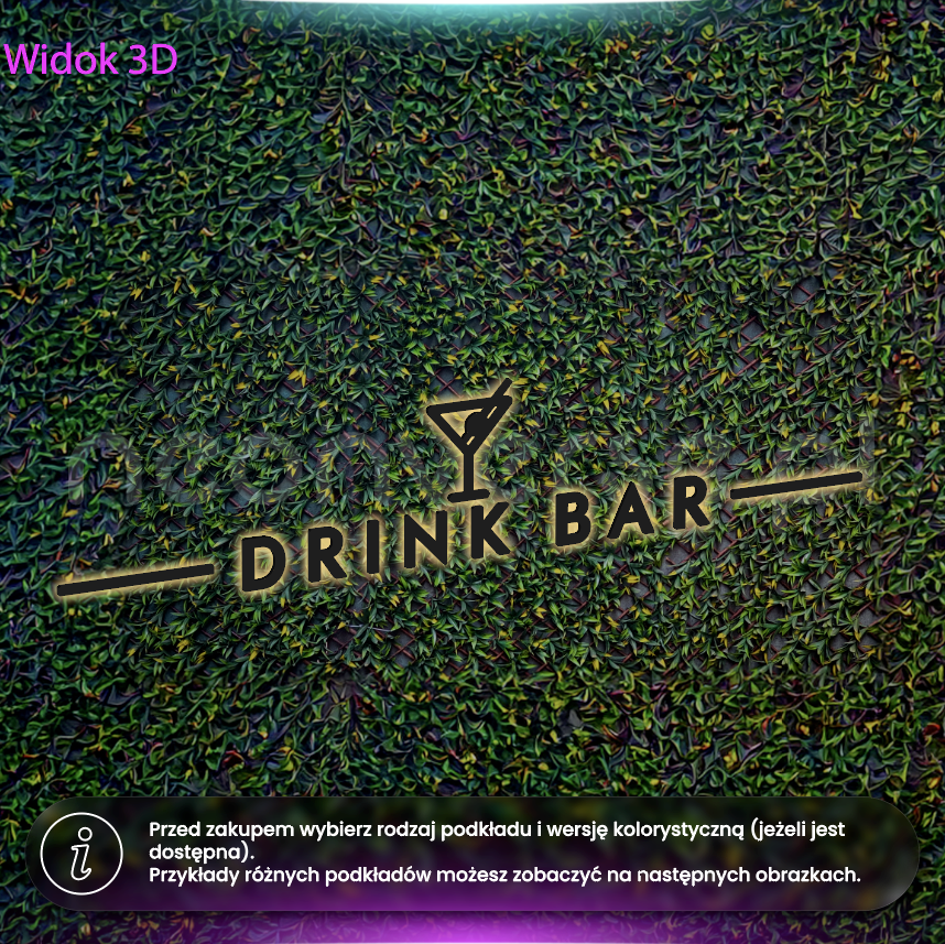Drink Bar - litery halo