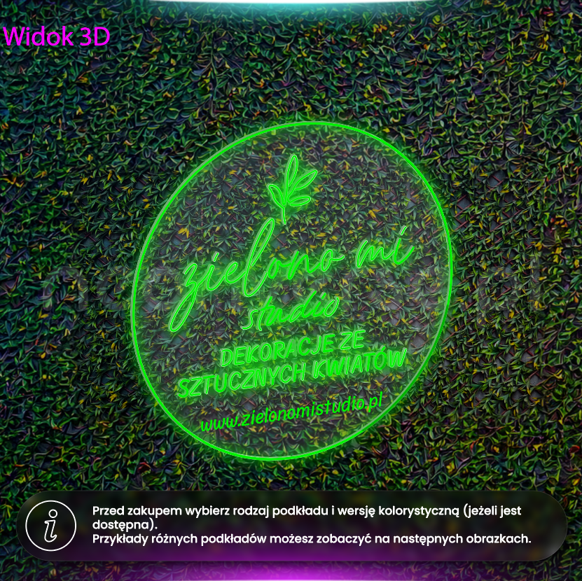 Zielono mi studio - neon LED