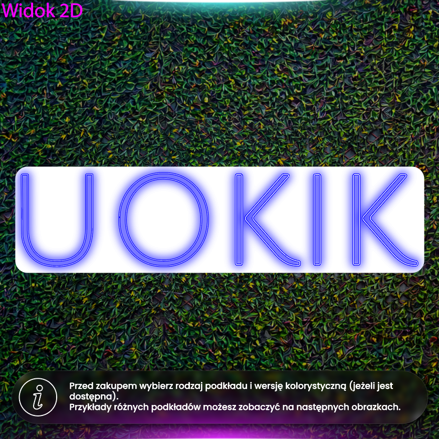 UOKiK napis czcionką Julius - neon LED