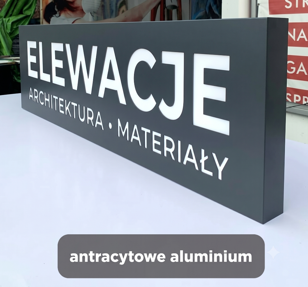 Kaseton reklamowy z dibondu 280 x 120cm