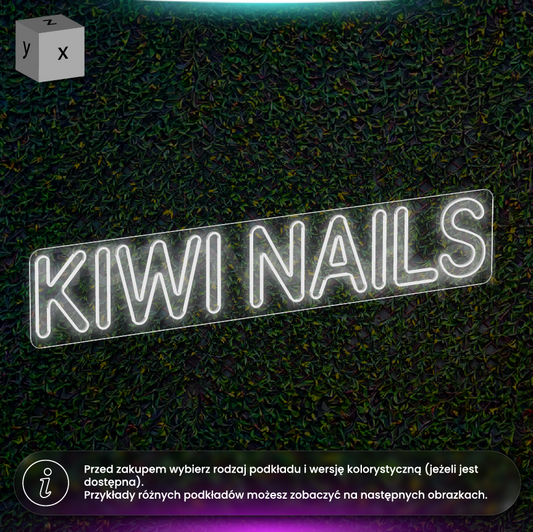 Kiwi Nails z uchwytem do montażu na suficie i przygotowaniem do używania na zewnątrz