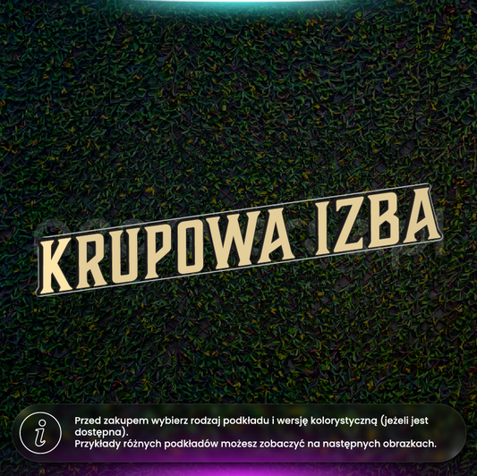 Krupowa Izba z przygotowaniem do używania na zewnątrz