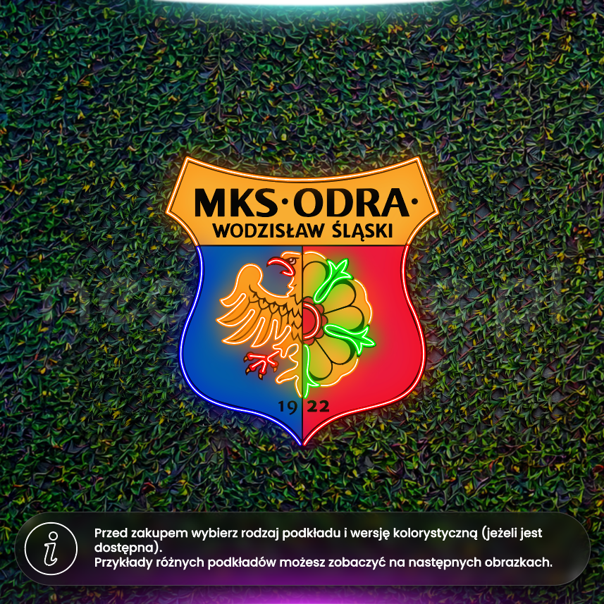MKS Odra - neon LED z grafiką