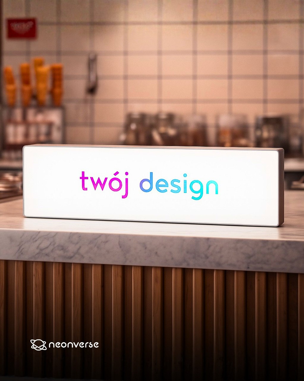 Neony LED lightbox z Twoją grafiką prostokątny różne rozmiary
