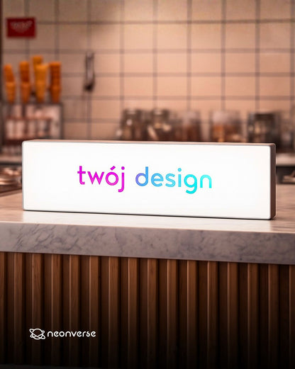 Neony LED lightbox z Twoją grafiką prostokątny różne rozmiary