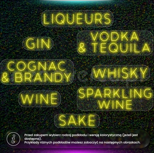 Liqueurs komplet neonów