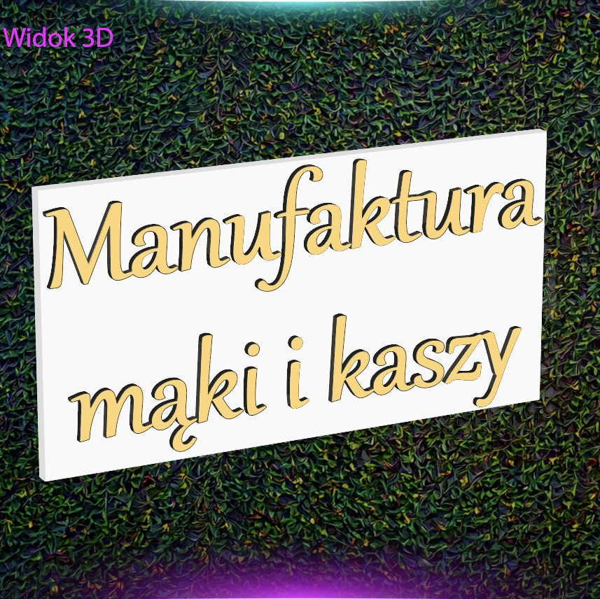 Manufaktura Mąki i Kaszy - podświetlane litery 3D