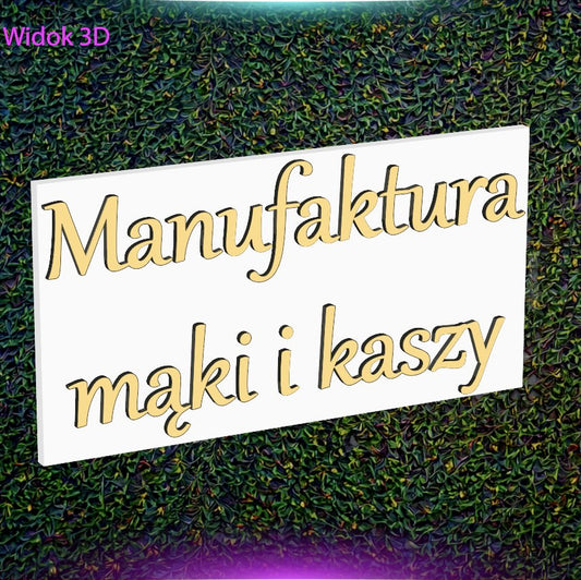 Manufaktura Mąki i Kaszy - podświetlane litery 3D
