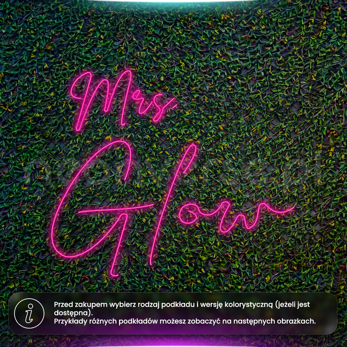 Mrs. Glow - neon LED wersja 2