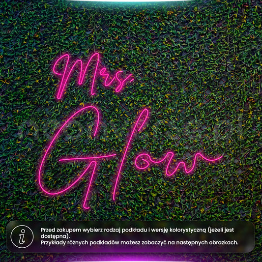Mrs. Glow - neon LED wersja 2