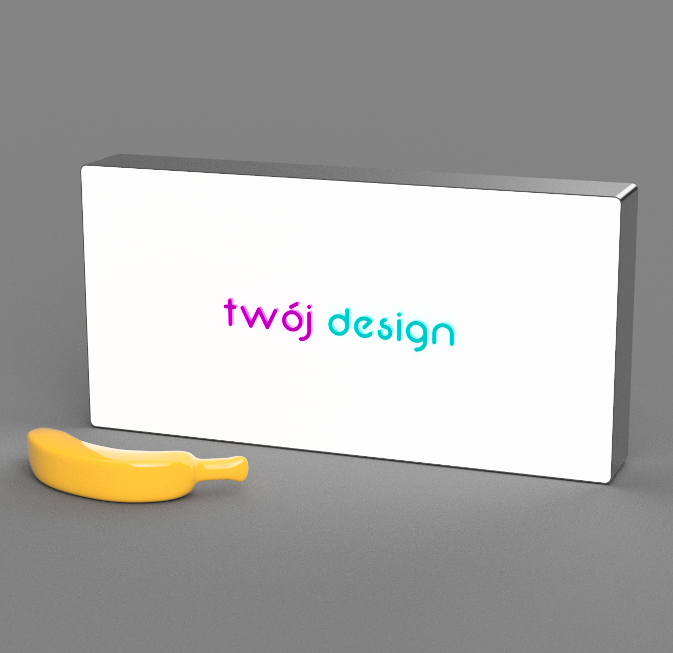 Neony LED lightbox z Twoją grafiką prostokątny różne rozmiary