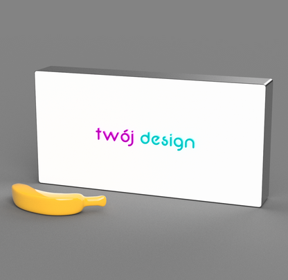 Neony LED lightbox z Twoją grafiką prostokątny różne rozmiary