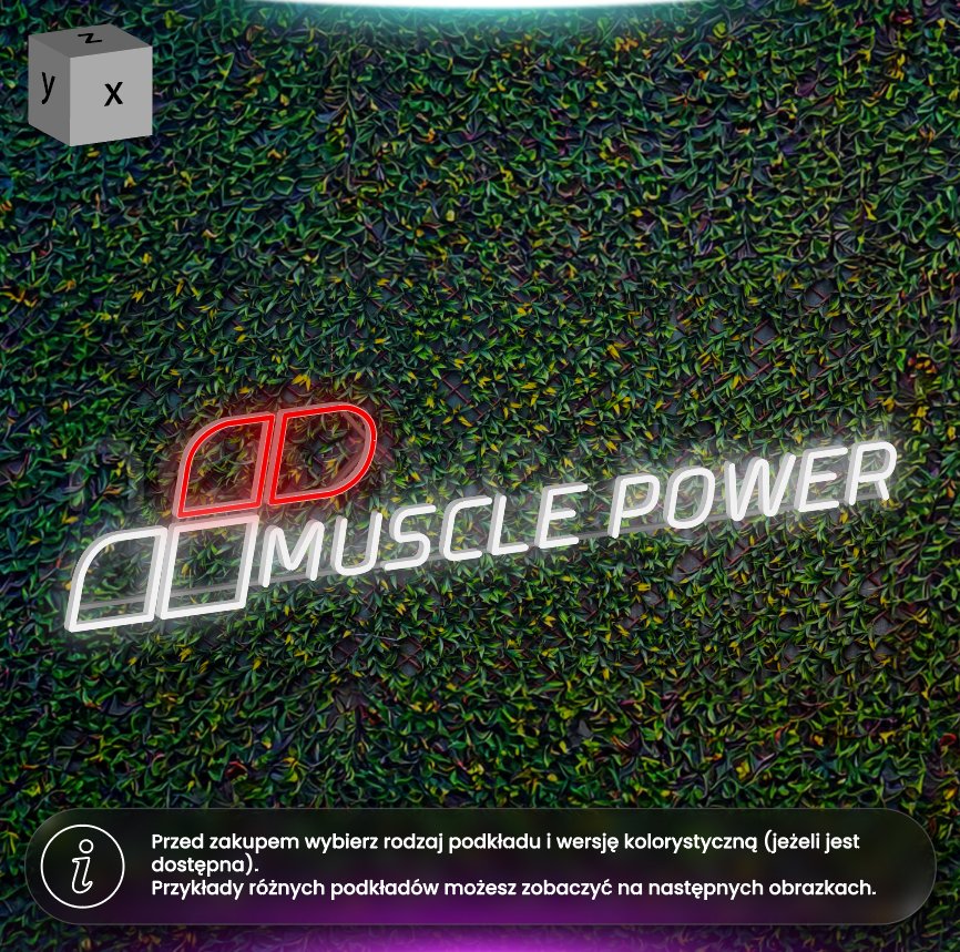 Muscle Power - neon LED z możliwością stawiania i kontrolą jasności