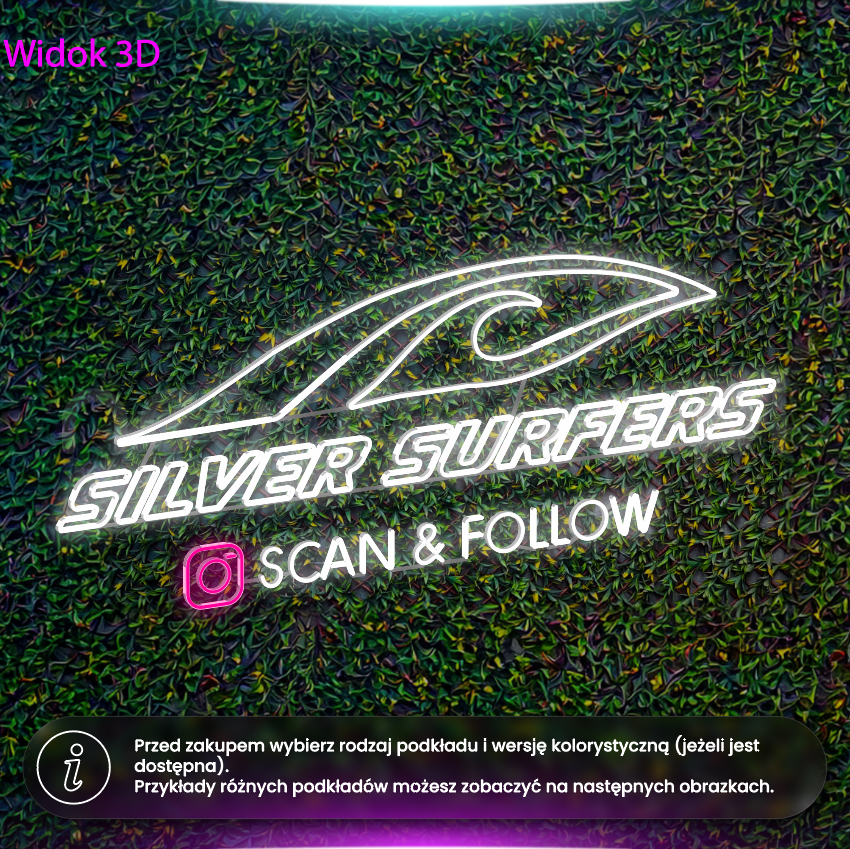 Silver Surfers - neon LED