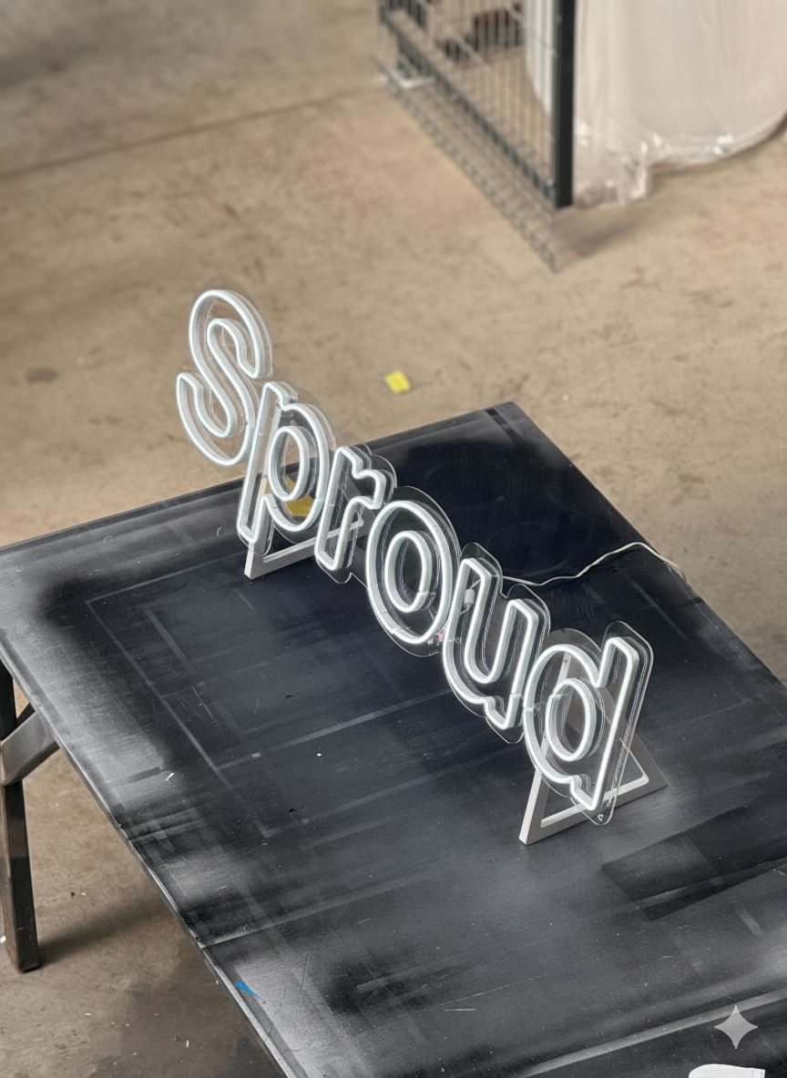 neon LED "Sproud" na dokręcanych nogach