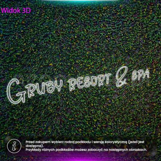 Gruby Resort & SPA - neon LED