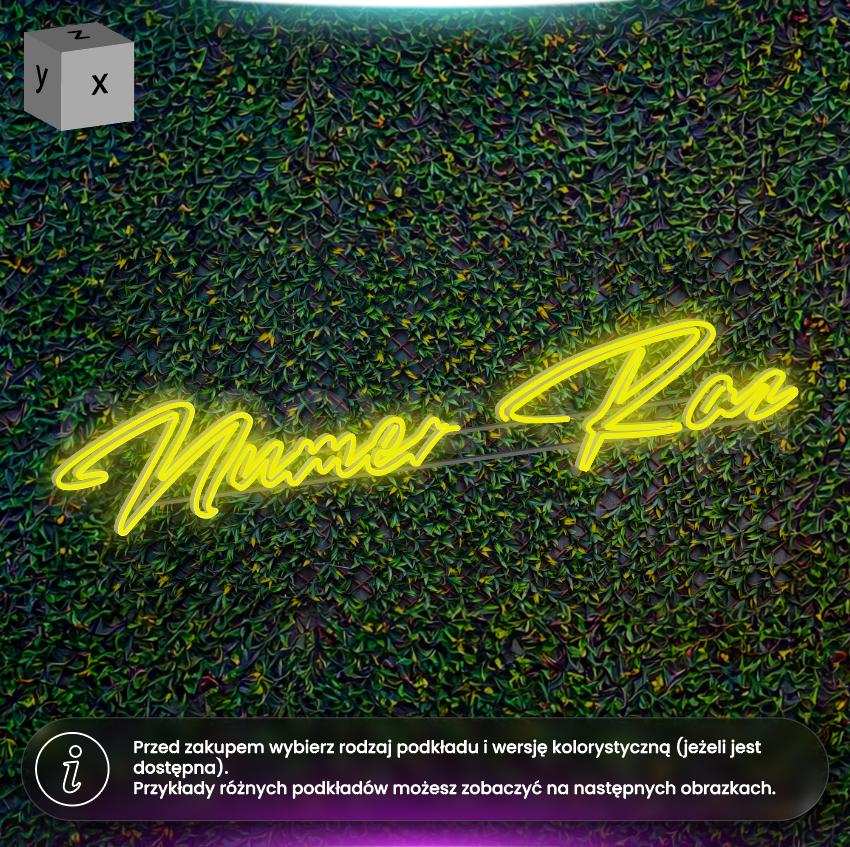 Numer Raz - neon LED