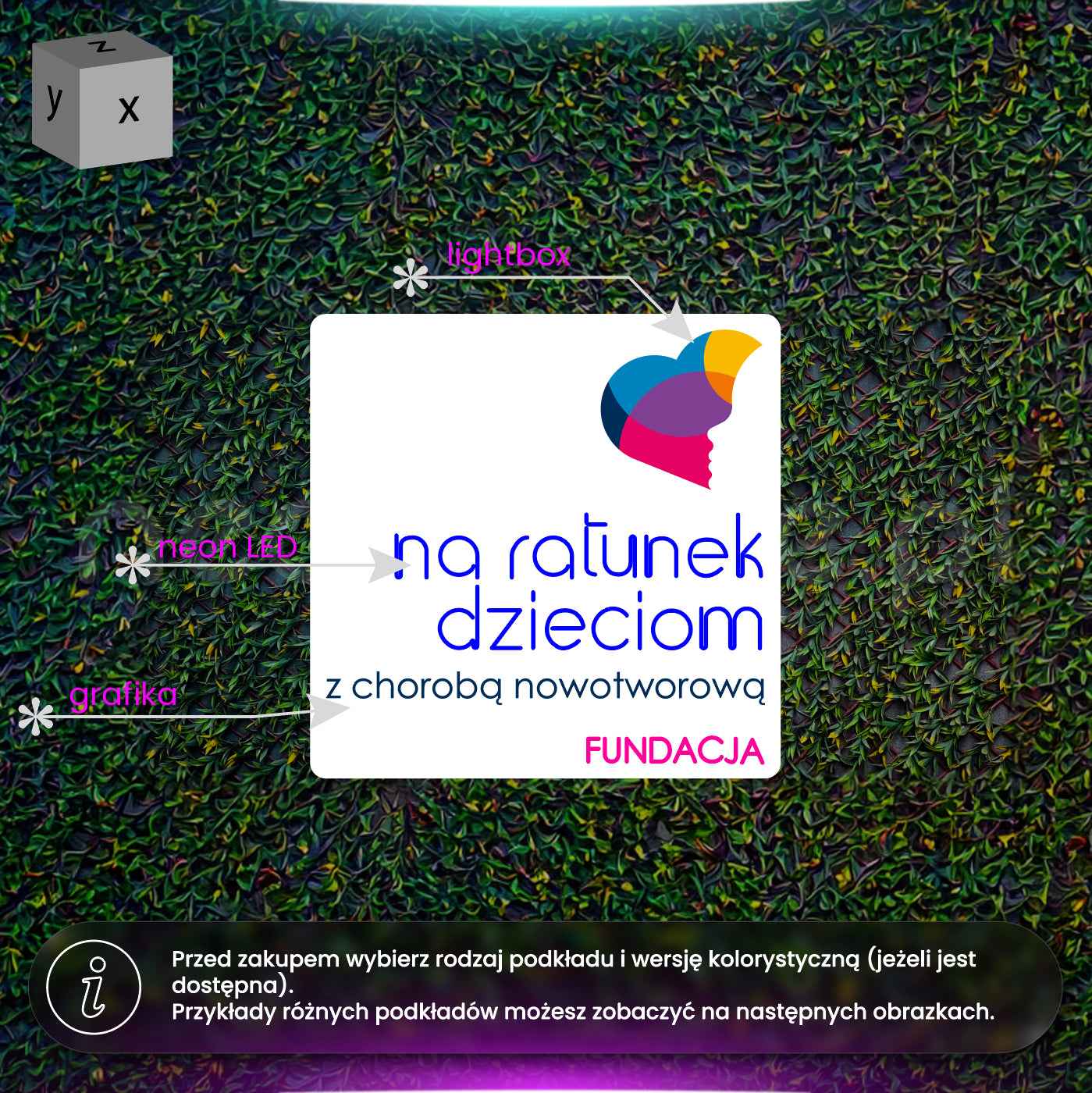 Na Ratunek Dzieciom - neon LED