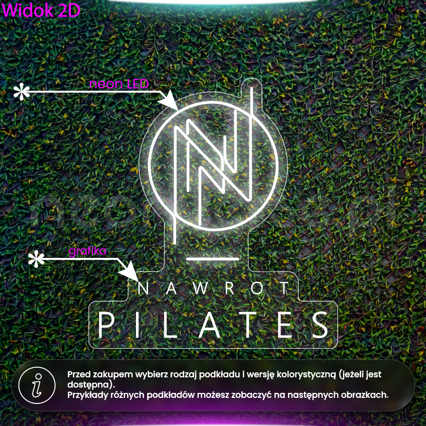 Nawrot Pilates - neon LED