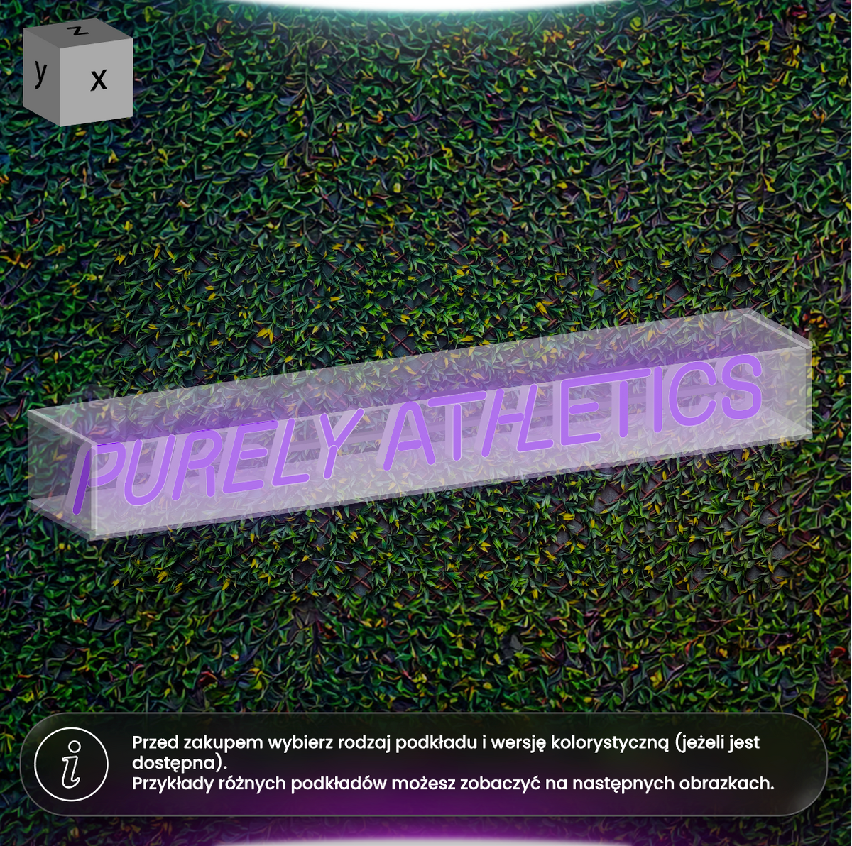 Purely Athletics z dwudniowym terminem realizacji w boxie z plexi do podwieszenia