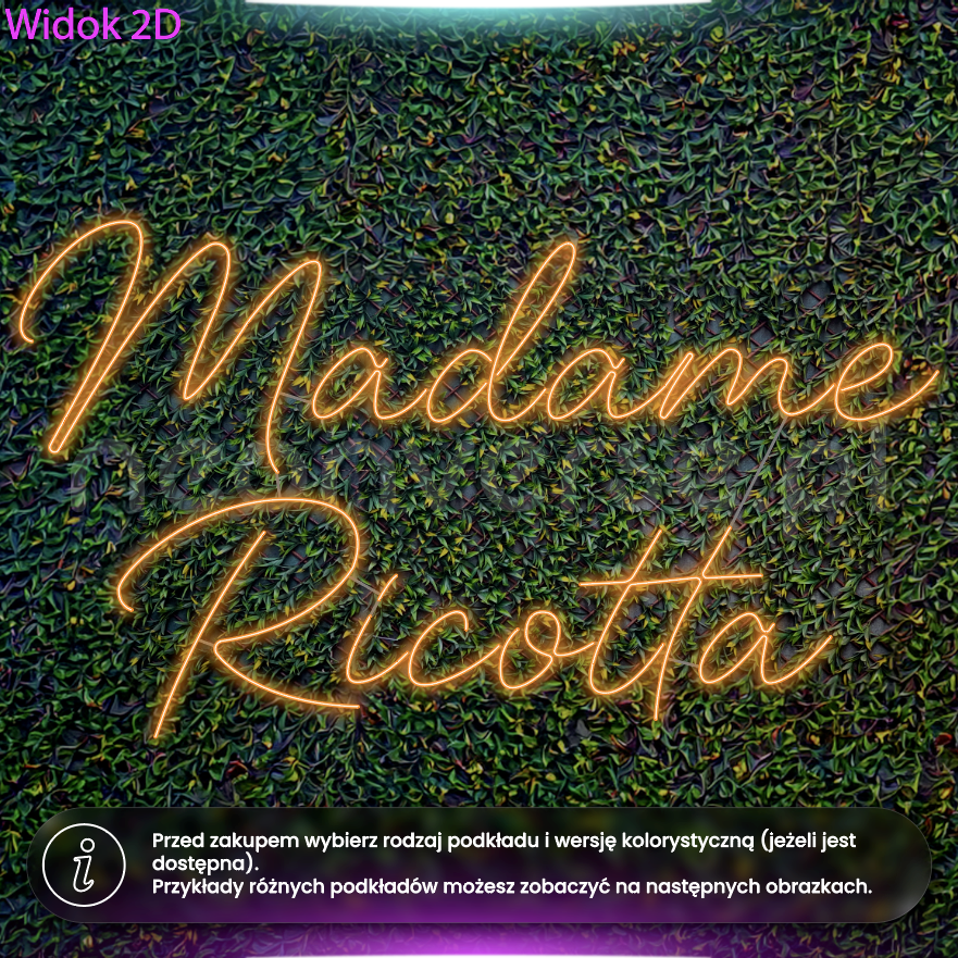 Madame Ricotta - neon LED