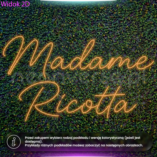 Madame Ricotta - neon LED