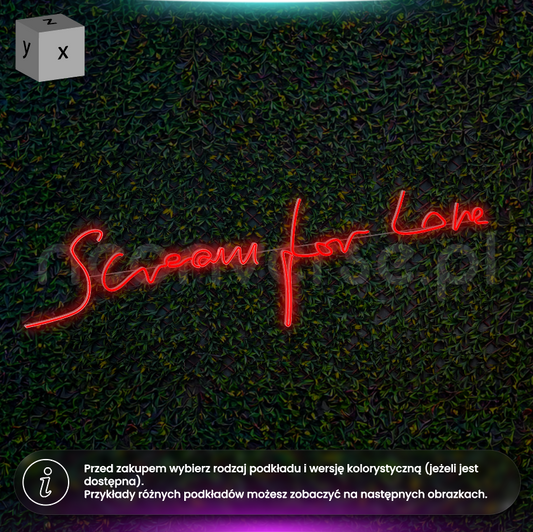 Scream for love - neon LED